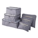thumbnail image 1 of Injueey Manténgase organizado y eficiente con 6 juegos de cubos de embalaje para equipaje de viaje, juego organizador de maletas Almacenamiento y organización del hogar gris, 1 of 6