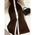 thumbnail image 4 of Womens Coffee Knit Midi Dress, Slim-Fit V-Neck Sleeveless Dress With Pearl, 4 of 4