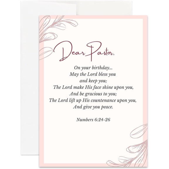 Female Pastor Birthday Christian Card for Women Pastor Card Birthday