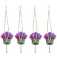 thumbnail image 4 of Sorbus Macrame Plant Hanger Indoor Outdoor Hanging Plant Pots Cotton Rope, Elegant for Home, Patio, Garden, 4-Pack, 4 of 14