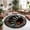 A, variant on Black 80cm Round Quilted 3D Optical Illusion Rug Soft Floor Mat For Halloween Living Room Entryway Household Decor