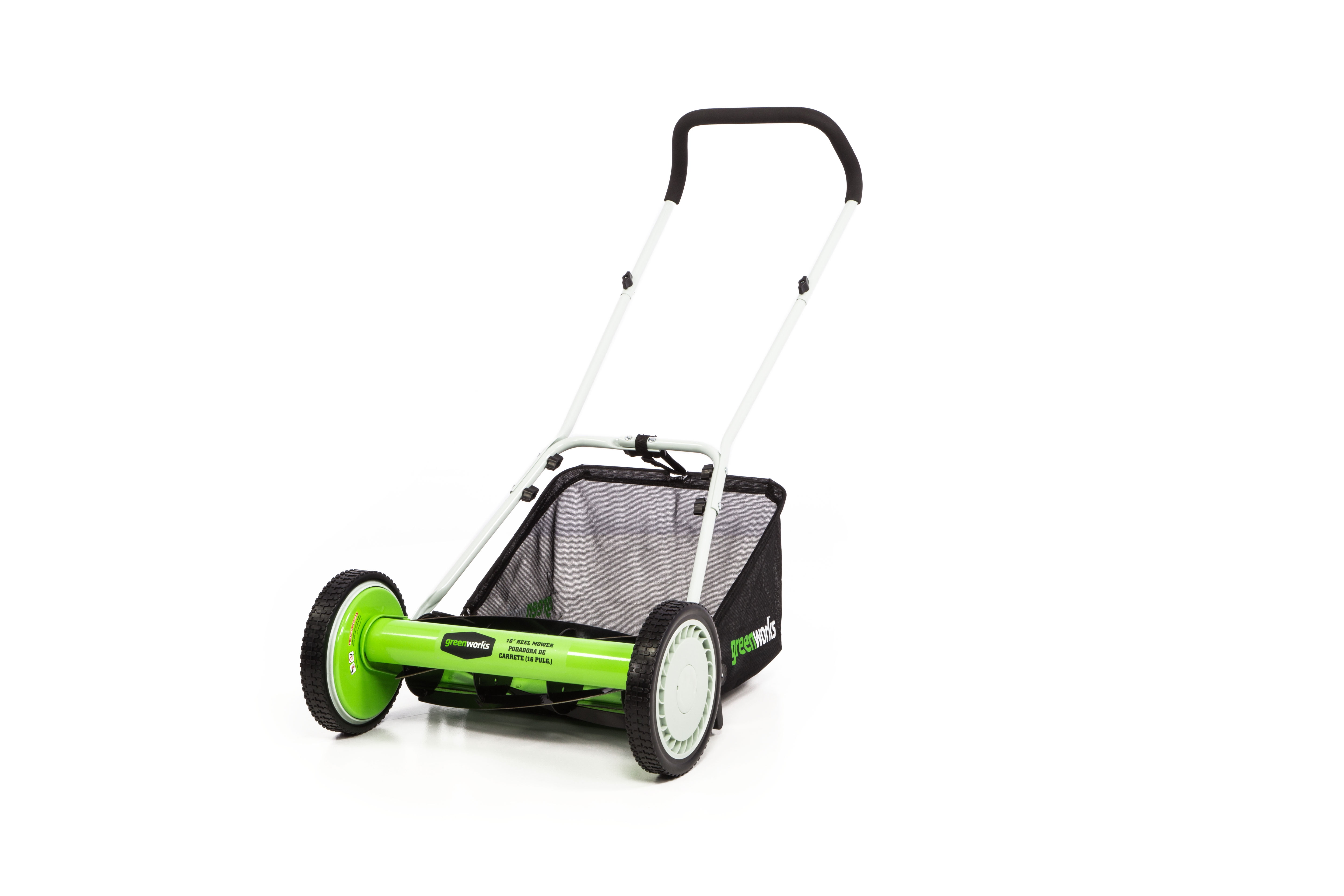 Greenworks 16-Inch Reel Lawn Mower with Grass Catcher 7 AMP Blower 1303802AZ 