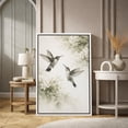 thumbnail image 2 of Framed Canvas Print Hummingbird Wall Art Boho Decorative for Living Room Bedroom - 24"x36" WHITE, 2 of 8