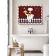 thumbnail image 6 of Fat Chef Wall Art for Living Room,Canvas Picture Wall Decor for Bathroom Bedroom,Red Gourmet Kitchen Red Black Buffalo Plaid Painting Artwork for Office Kitchen Hallway Dining Room Home Decor 24"x32", 6 of 8