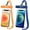 Blue+Orange, variant on TJS [2 Pack] Up to 7.5" Large Waterproof Phone Pouch Bag with Lanyard, IPX8 Waterproof Cellphone Underwater Dry Bag Case for iPhone 16 15 Pro Max 14 Pro 13 12 Galaxy S23 Ultra S22 Series (Blue Orange)