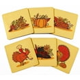 thumbnail image 1 of Inkdotpot Set of 6 Drink Coasters Easy Clean 4-inch SquareCoastersCork Base,Reusable,Autumn, 1 of 8
