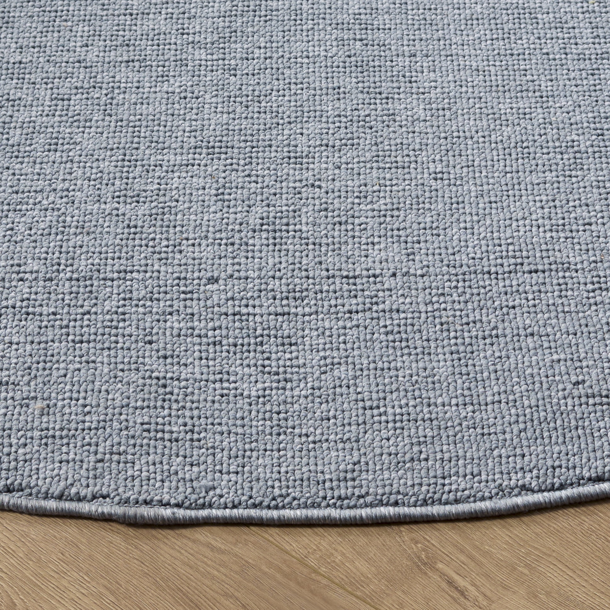 Safavieh River Randa Solid Polyester Area Rug, Blue, 6'7" x 6'7" Round