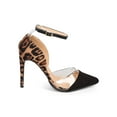 thumbnail image 2 of Liliana DA73 Women Leopard Pointy Toe Lucite D'orsay Stiletto Pump, 2 of 6