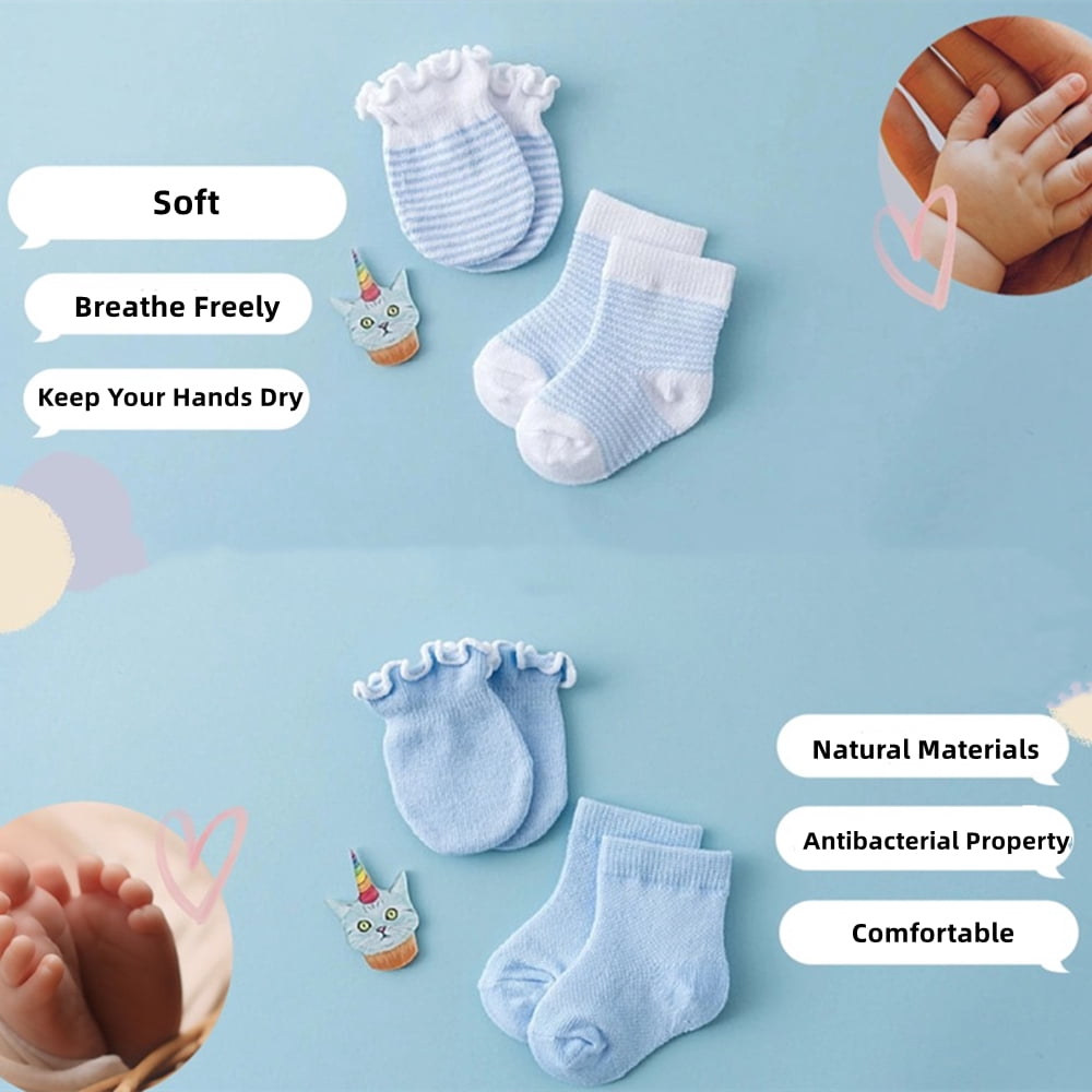 Pregnancy Gifts for First Time Moms - 11 in 1 100% Organic Cotton baby bibs/burp cloths/baby sock/gloves and handkerchief, baby Baby Welcome Box, New Born Boy Baby Gift, Christmas Gifts