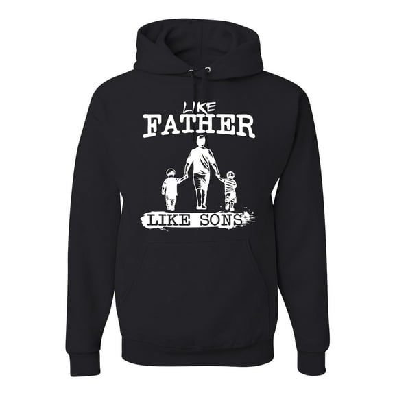 Wild Bobby,Like Father Like Sons Boy Dad Daddys Boy Gift, Father's Day, Unisex Graphic Hoodie Sweatshirt, Black, Small