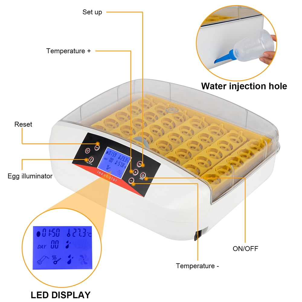 Private Jungle 42-Egg Digital Incubator - wuyule Egg Incubator for Hatching Poultry Hatcher with Fully Automatic Egg Turning, LED Candler, Mini Egg Incubator Breeder Private Jungle 42-Egg Digital Incubator - wuyule Egg Incubator for Hatching Poultry Hatcher with Fully Automatic Egg Turning, LED Candler, Mini Egg Incubator Breeder