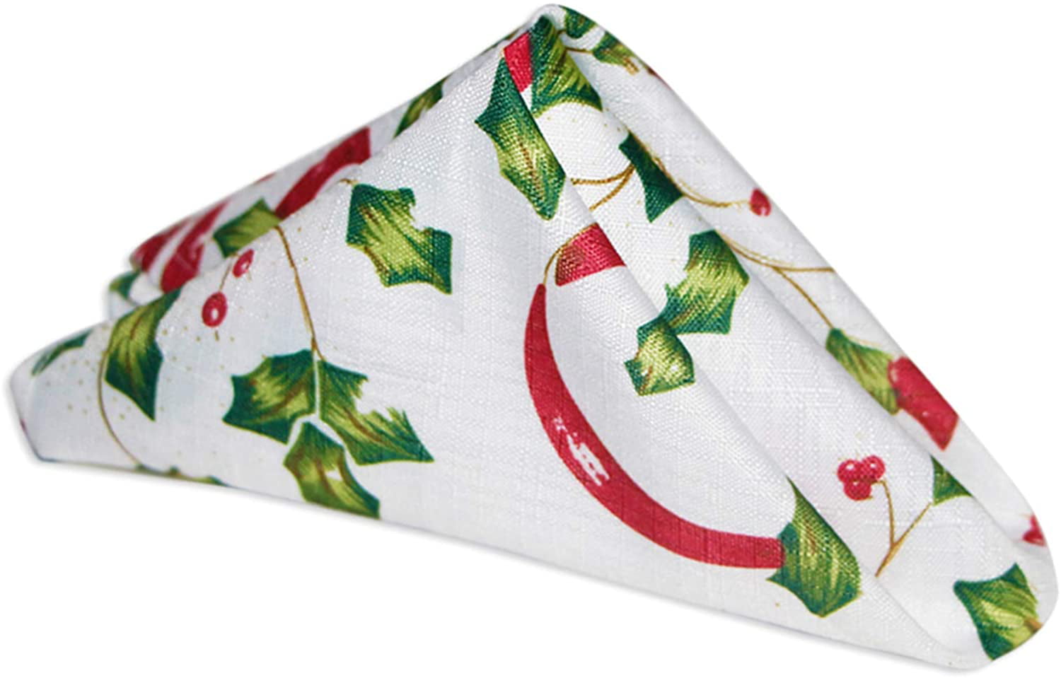 Christmas Cloth Beverage Napkins Stocking Caps Cocktail Coasters 5 Inch Set of 5
