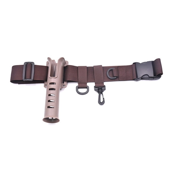 Nylon Wader Adjustable Waist Belt with Rod Holsters, Poles Inserter for Outdoor Fishing Tackle Wading