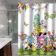 thumbnail image 1 of Fwttom Décorations de Pâques Rideau de Douche Lapin de Pâques Œuf Salle de Bain Maison Séparation Humide/sèche Rideau de Douche Imperméable, 1 of 5