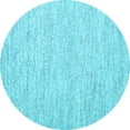 thumbnail image 1 of Ahgly Company Indoor Round Abstract Light Blue Contemporary Area Rugs, 7' Round, 1 of 4