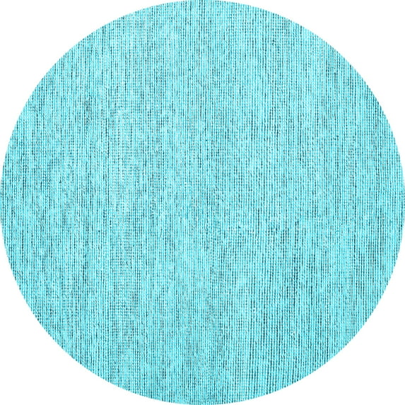 Ahgly Company Indoor Round Abstract Light Blue Contemporary Area Rugs, 7' Round