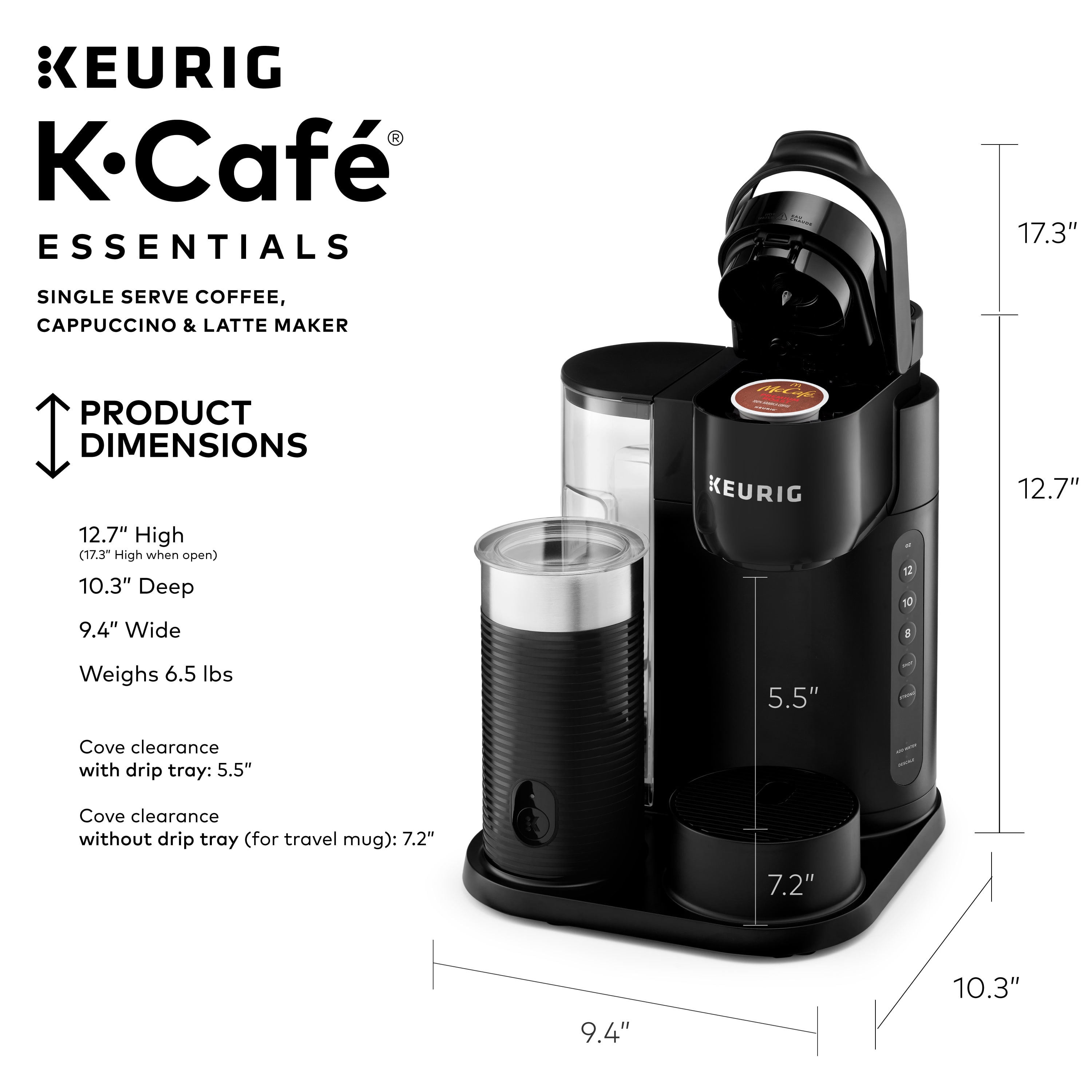 KEURIG K-Café Single Serve Coffee Maker w/ Milk Frother