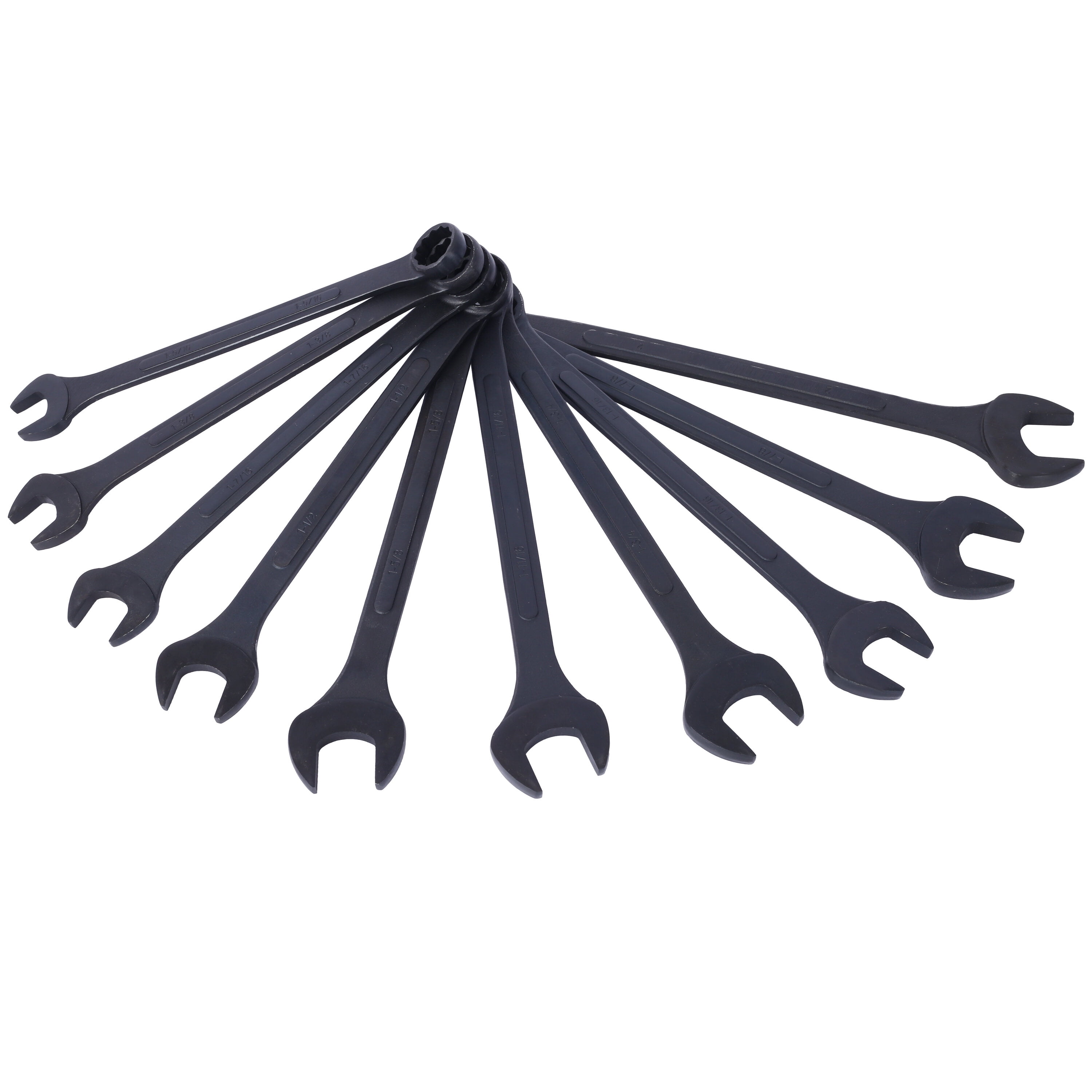 SAE Jumbo Combination Wrench Set Extra Large,10 PC SAE Black-Oxide Jumbo Combo Wrench Set 1-5/16" - 2" with pouch,