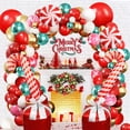thumbnail image 1 of Guirlande de Ballons de Noël, 168 Pcs Ballons de Noël Ballons Rouges Roses Verts pour Décorations de Noël..., 1 of 7