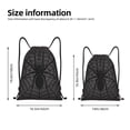 thumbnail image 2 of Fotbe Black Spider On Web 1 Bolsa Mochila con Cordón Estampada, Bolsa de Gimnasio Deportiva, Bolsa Cinch, Bolsa con Cordón para Hombres y Mujeres-Small, 2 of 6
