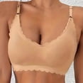 thumbnail image 3 of Byworldtasic Womens Seamless Wireless Bra Scalloped Edge No‑Show Bralette Adjustable Thin Straps Soft Everyday Bra, 3 of 8