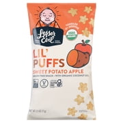 LesserEvil Lil' Puffs Organic Sweet Potato Apple Toddler Snacks, 2.5 oz