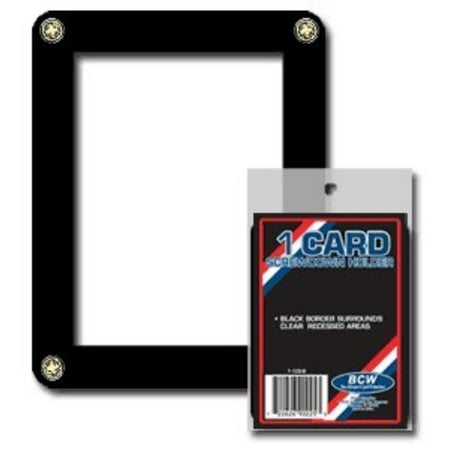 Single Card Screwdown Holder - Black Border - Baseball, Football, Basketball, Hockey, Nascar, Sportscards, Gaming & Trading Cards Collecting Supplies, Holds a.., By BCW