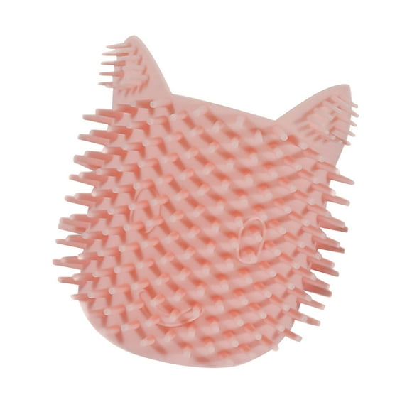 Cat Hair Brush Scratcher Massage Comb Removable Cat Scratching Pad Hair Remover Pink