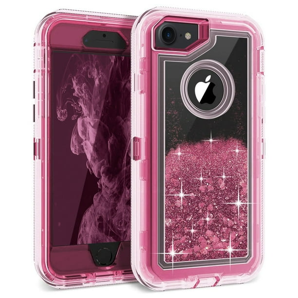 Iphone 6 Case Cellularvilla Glitter Heavy Duty Girly Liquid Bling Quicksand 3 In 1 Hybrid Shockproof Hard Bumper Soft Clear Rubber Protective Cover For Apple Iphone 6 6s Walmart Com Walmart Com
