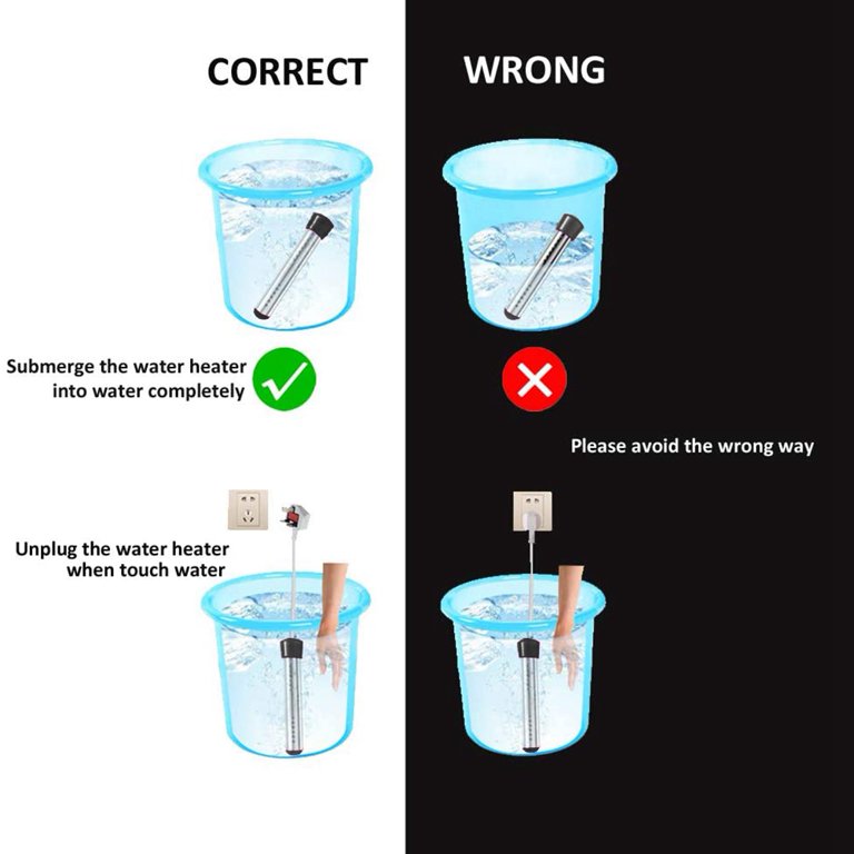 Immersion Heater, Portable Electric Submersible Water Used in Swimming Pool  Tub Bathtub US Plug - Walmart.com