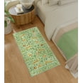thumbnail image 2 of DUKINO 2x4 Rug for Hallway, Washable Kitchen Runner Rug with Non Slip Backing, Soft Low Pile Vintage Animal Runner for Bedroom, Kitchen, Hallway, Entryway, Laundry, Light Green, 2 of 7