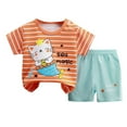 thumbnail image 1 of Ensemble de Pyjamas pour Garçons Tout-Petits, Col Rond, Confort Doux, Vêtements de Nuit d'Été pour Filles 3-4 Ans, 1 of 3