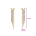 thumbnail image 2 of Aretes Mariposa P/ Dama Largos Fiesta Swarovski Oro 14K Lam dorado Unitalla, 2 of 7