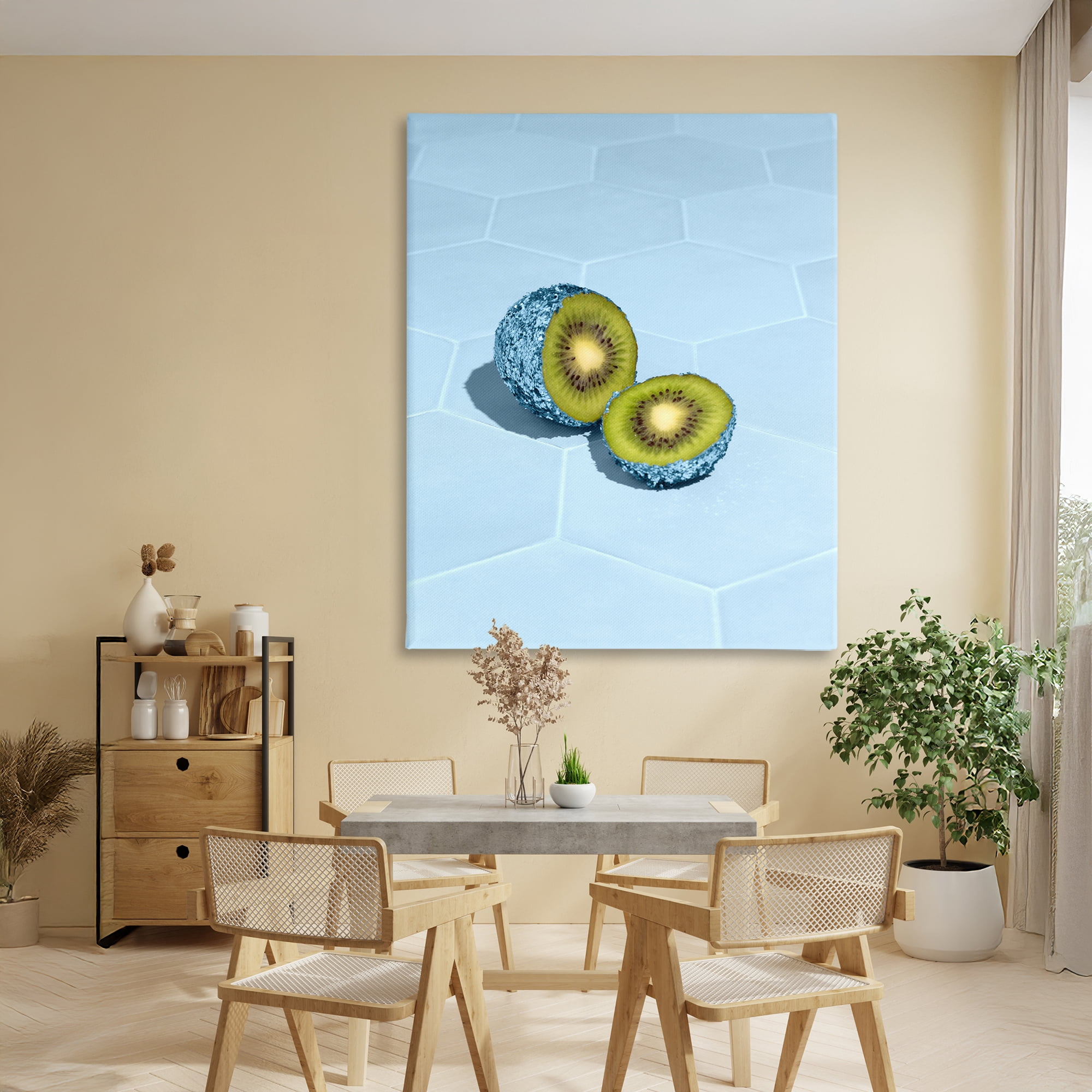 Stupell Industries Blue Glimmer Kiwi Canvas Wall Art, design by LISH Creative