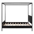thumbnail image 3 of Queen Wooden Canopy Platform Bed with Solid Construction, Canopy Daybed with Headboard and Footboard, Wood Bed Frame Bedroom Furniture with Support Leg for Girls Boys (Espresso,Queen), 3 of 8