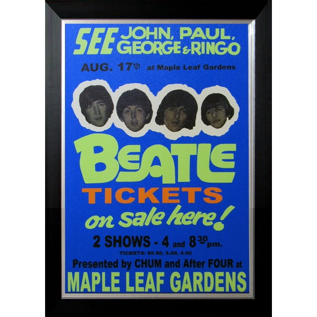 The Beatles Live at Toronto Gardens 1966 - Toronto - Encadré Personnalisé