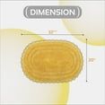 thumbnail image 4 of Better Trends 20" x 32" Oval Shape Bath Mat 100% Cotton Bathroom Rug Water Absorbent Bath Rug Machine Washable (Yellow) Lilly Crochet Collection, 4 of 6