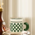 thumbnail image 1 of Taza de Cerámica para Agua, Color Verde, Tapa Que Mantiene Las Bebidas Calientes, Multiusos, Oficina, Escuela, Viajes, Ideal para Regalar, Día Del Maestro, Día Del Padre, San Valentín, Capacidad de 4, 1 of 7