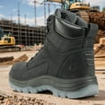 thumbnail image 6 of 80N01BK 6 inch Durable Slip Resistant Water Resistant Work Boots For Men, Soft Toe Anti-Puncture Black Mens Work Boots, 6 of 7