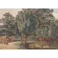 thumbnail image 2 of Hendrik Abraham Klinkhamer 14x11 Gold Ornate Wood Frame and Double Matted Museum Art Print Titled - On the Landgoed Houdringe Near De Bilt (1860), 2 of 4