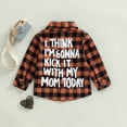 thumbnail image 3 of Suealasg Kids Boys Fall Shirt Clothes 6M 1T 2T 3T 4T 5T 6T Toddler Baby Boys Long Sleeve Plaid Letter Print Button Down Collar T-shirt Tops Spring Autumn Clothing for Little Boys, 3 of 6