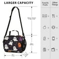 thumbnail image 4 of FORMRS Student Lunch Bag Insulated Reusable Cooler Box with Zipper Pockets, White Halloween Ghosts, 4 of 9