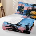 thumbnail image 4 of Erosebridal Watercolor Jungle River House Quilt Full for Teens,Camping Tent Full Bedspread Sets for Boys Girls, 4 of 7