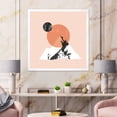 thumbnail image 3 of Designart 'Modern Minimalist Mountain Moon and Sun' Modern Framed Art Print, 3 of 4