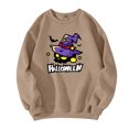 thumbnail image 3 of Men Halloween Themed Sweatshirt Cute Ghost Graphic Casual Long Sleeve Spooky Pullover Sweatshirts Fall Winter Trendy Comfort T-Shirts Camel M, 3 of 5