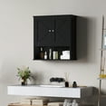 thumbnail image 2 of Kleankin Farmhouse Bathroom Wall Cabinet, Medicine Cabinet with Open Shelf, 2 of 10