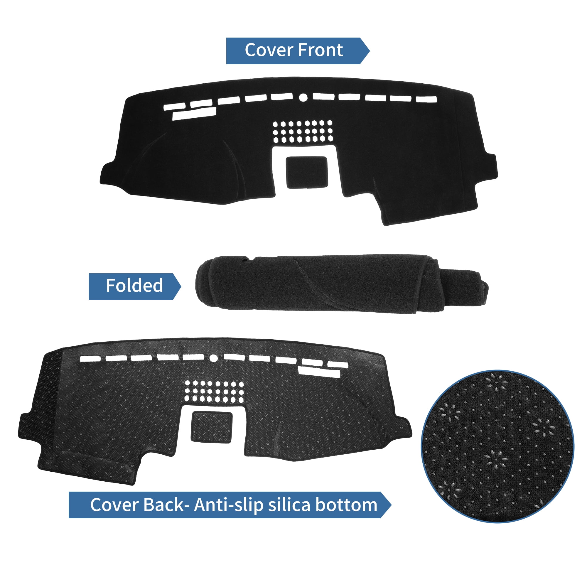 Unique Bargains Dash Cover for Ford Expedition 18-21 Accessories Dashboard Cover Mat Polyester Dashboard Mat Sunshade Non-Slip Dashboard Protector Anti-Glare& Beat the Heat