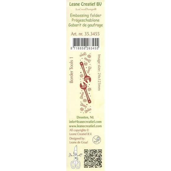 LeCrea Border Embossing Folder - Tools 1 - Wrench