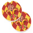 thumbnail image 1 of Peppers Fleur de Lis Ensemble de 2 Porte-Gobelets sous-Verre de Voiture, 1 of 1