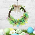 thumbnail image 2 of JEWELO Easter Colorful Confetti Wreath Artificial Hanging Spring Wreath with Bow for Front Door Home Window Wall Indoor Outdoor Decoration (Light Green), 2 of 8